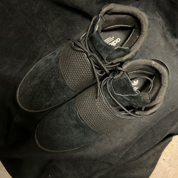 Adidas Tubular Invader Strap triple black mens sz 10 - Picture 2 of 6